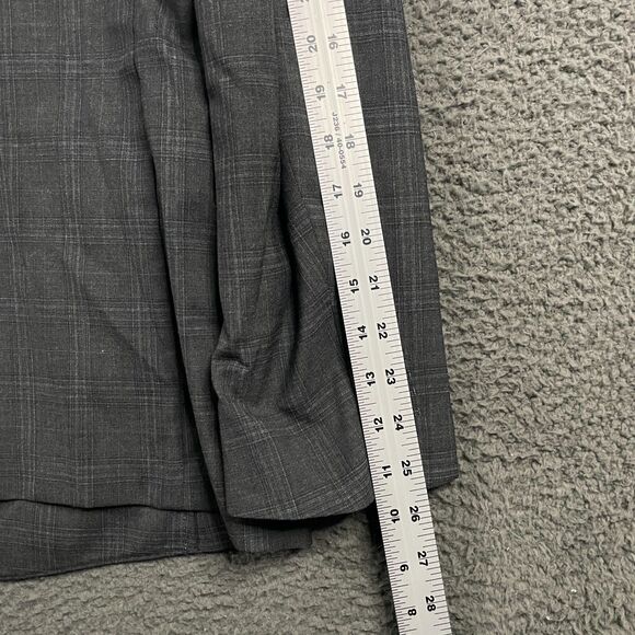 Banana Republic Sport Coat Mens 44R Gray Plaid Performance Wool Lightweight - Picture 16 of 16